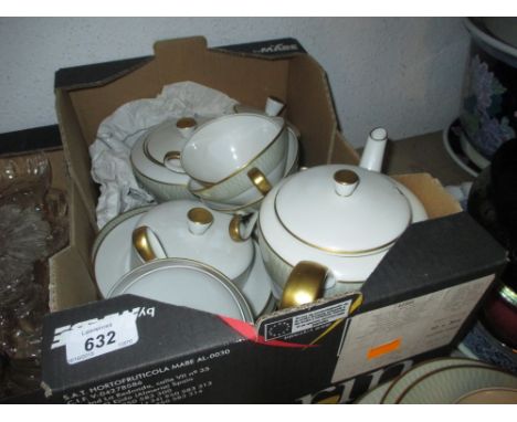 Rosenthal gilt decorated tea and coffee service including tea and coffee pots, two handled soup dishes, plates etc.