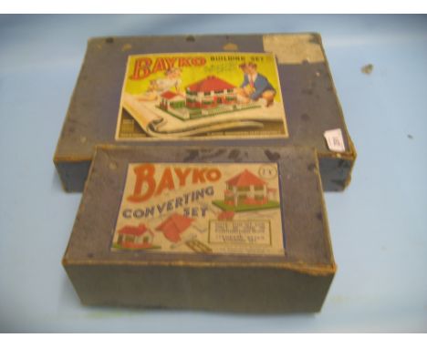 Mid 20th Century Bayko building set in original box, together with another Bayko converting set in original box