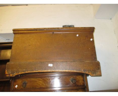 19th Century grained painted trunk with hinged cover