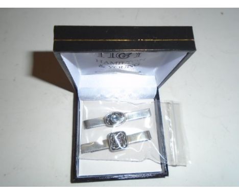 2 CELTIC SILVER TIE RETAINERS