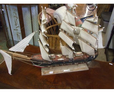 Wooden Model Galleon Siglo XV111 29 inches wide 20 tall