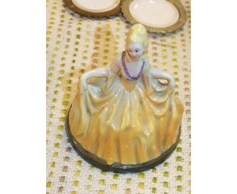 Ceramic Lady ( top part of powder pot )