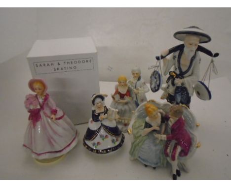 COLLECTION OF CERAMIC FIGURES TO INCLUDE MUSICAL AND ORIENTAL