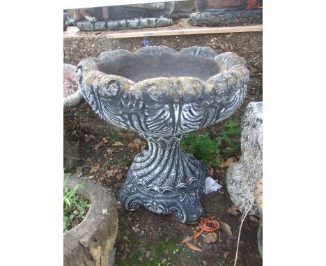 Concrete Pedestal Planter 20 inches tall 18 wide