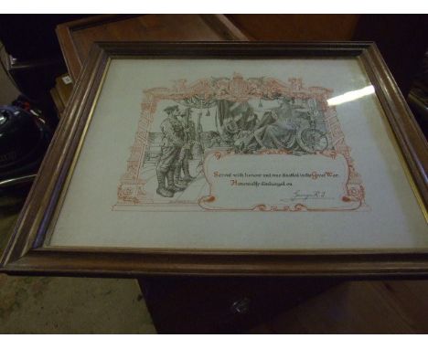 World War 1 WW1 Discharge Certificate 83046 Arthur Stanley Houghton Royal Garrison Artillery