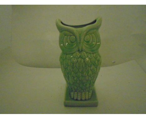 GREEN CERAMIC OWL VASE GISELA GRAHAM