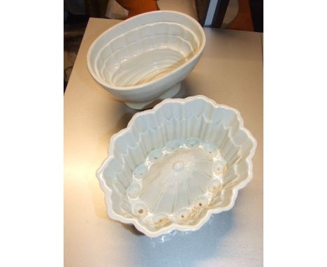 2 Vintage Jelly Moulds ( 1 chipped )