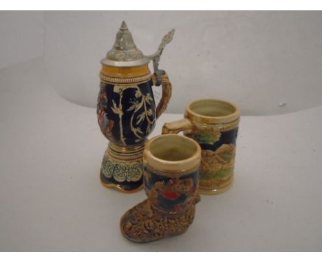 3 CERAMIC STEINS ETC