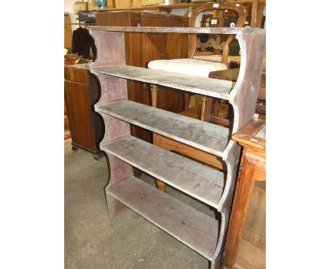 Vintage Pine Book shelves ( not free standing ) 37 1/2 inches wide 56 tall
