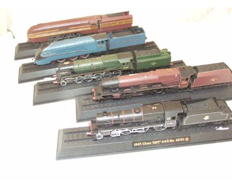5 MOUNTED MODEL TRAINS