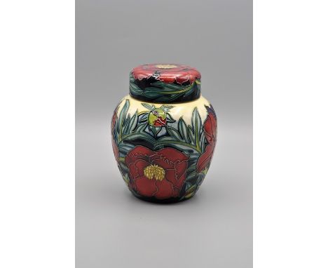 Moorcroft Pottery Ginger Jar, in the Tree Peony pattern, 2004 various stamped and painted marks on base, height 15.5cm in goo