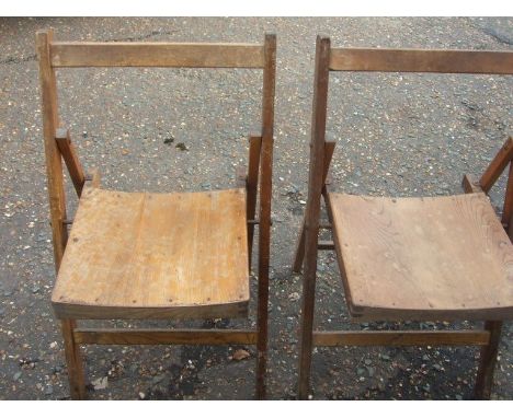 2 Vintage E Gomme ( g plan ) WW2 Folding Chairs with the words "George VI 1943" stamped on the chairs 
