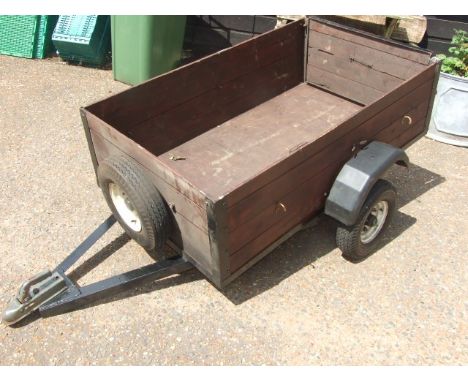 Car Trailer 5 ft x 3 ft with spare wheel &amp; light board ( not in pictures )