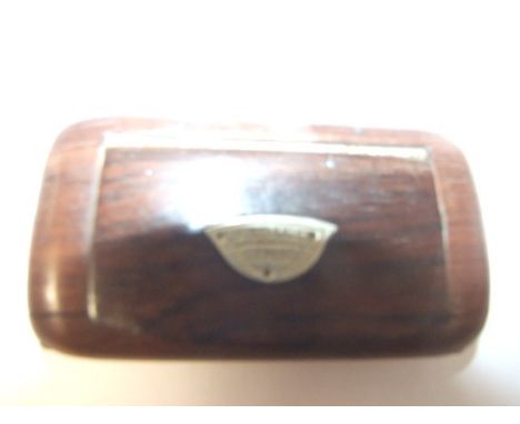 VINTAGE WOODEN SNUFF BOX 