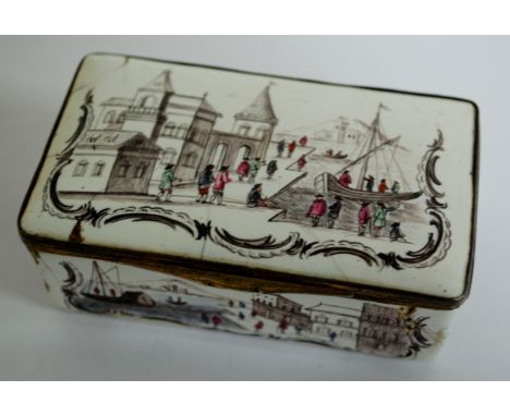 A 19th century enamel patch box 