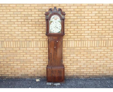 A good late 18th/ early 19th century mahogany 8-day longcase signed to the painted dial for Halliwell, Warrington. This is li