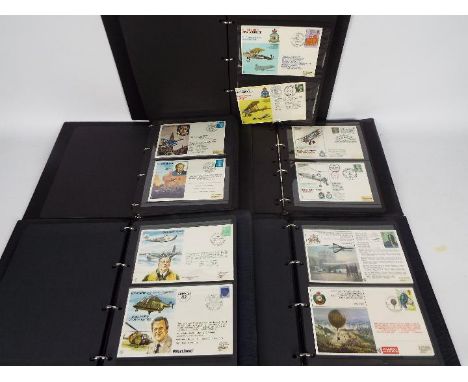 Philately - Five albums of flown first day covers, RAF / aviation related.