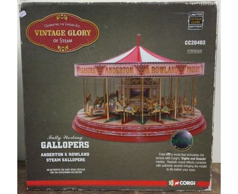 CORGI: Entitled "A Vintage Glory of Steam - the Gallopers Set". Est. £20 - £30.