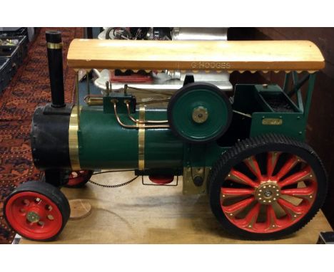 A good wooden model of a steam engine in fitted box. Est. £60 - £80.