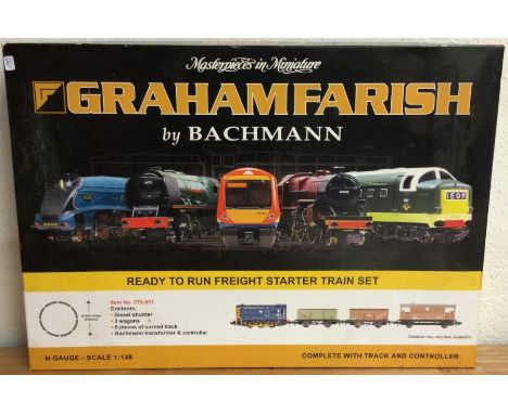 BACHMANN: A ready to run freight starter train set. Est. £20 - £30.