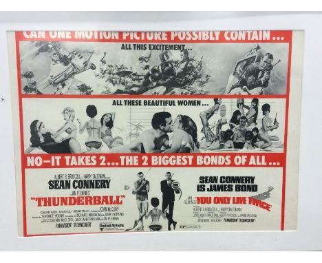 A large James Bond original cinema poster. Est. £80 - £120.
