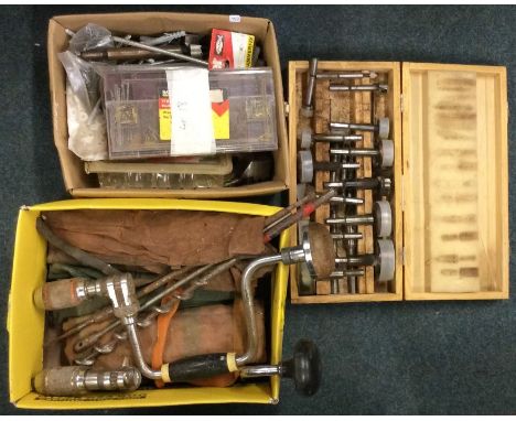 A quantity of fixings and tools. Est. £20 - £30.