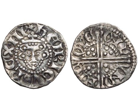 ENGLAND. Henry III, 1207-1272. Silver Penny, 1247-1279. Obv: facing portrait, hЄNRICVS RЄX III. Rev: voided long cross, with 