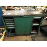 Wood Top Work Bench, 56" x 31" Work Bench with Taper Tool Holder Drawers and 6-Drawer Cabinet, Misc.