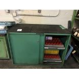 Work Bench, 56" x 31" Work Bench with Taper Tool Holder Drawers and 6-Drawer Cabinet, Misc.