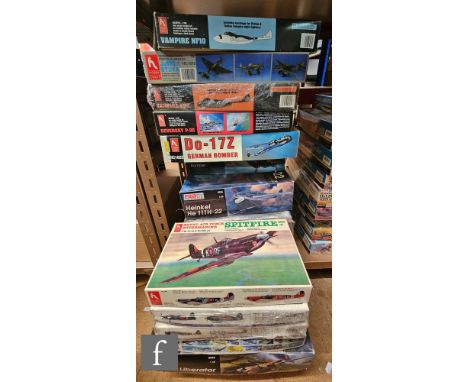 Sixteen 1:48 scale plastic model kits, all military aircraft, by Pro Modeller, Hobby Craft and ARII, boxed. (16) 