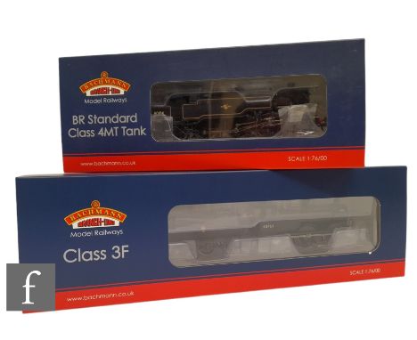 Two OO gauge Bachmann DCC Ready BR black locomotives, 32-360A 2-6-4T Standard Class 80104 and 31-626 0-6-0 Class 3F 43762, bo