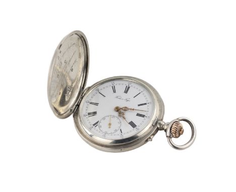 Prize pocket watch made of silver, Pavel Bure company. Russia, turn of the 19th-20th century. Pocket watch, prize silver, Pri