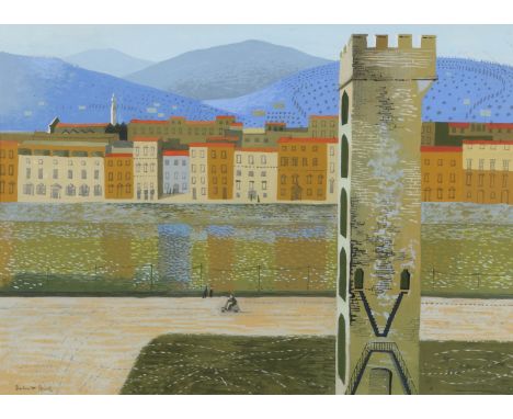 Robert Bird (British, b.1921) Italian town signed (lower left) gouache 29cm x 38cm. Notes: Robert Bird was a noted abstract p