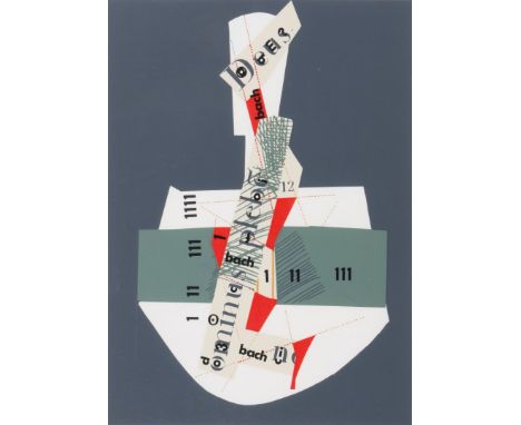 Cleis (French, 20th Century) Abstract typographic print signed and inscribed 'P.A.' in pencil (in the margin) lithograph 40cm