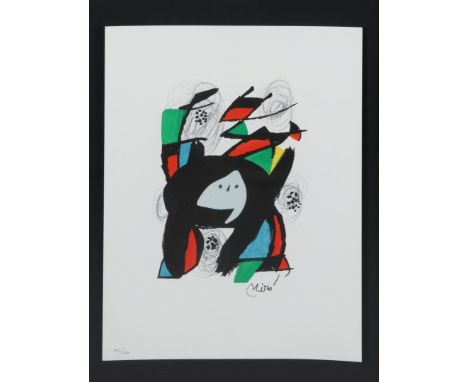 After Joan Miro (Spanish, 1893-1983) La Melodie Acide, 1980 from Mourlot Vol VI 830/1500, numbered in pencil (lower left) lit