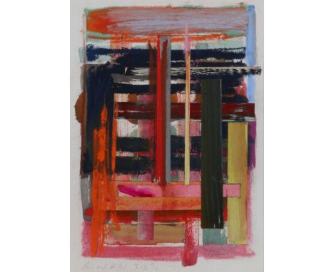 Richard Kidd (British, 1952-2008) Abstract, 1990 signed and dated in pencil (lower left) mixed media collage 36.5cm x 26cm.
