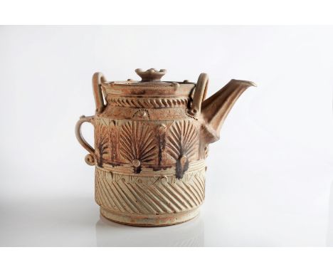 Ian Godfrey (British, 1942-1992) Teapot, 1979 signed and dated 25cm high, 31cm across.