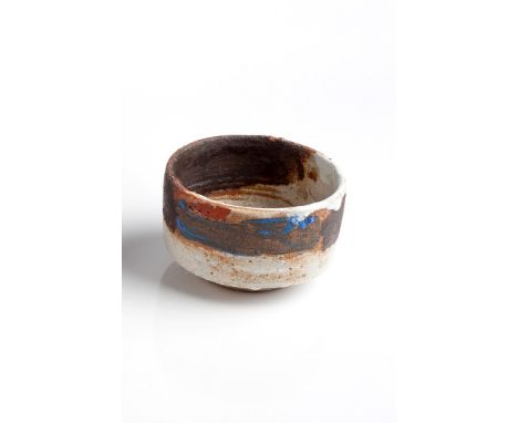 Robin Welch (British, b.1936) Bowl painted decoration impressed potter's seal 6.5cm high, 11cm diameter.