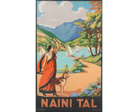 Gobinda Mandal (Indian, 20th Century) Naini Tal Indian travel poster lithograph 99cm x 60cm.