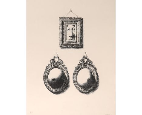 Claude Serre (French, 1935-1998) Surreal women's breasts II/L, signed and numbered (in the margin) lithograph 62cm x 48.5cm.