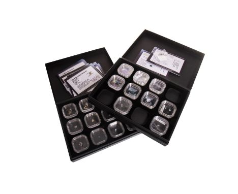 TWO GEM COLLECTOR GROUPS OF UNMOUNTED GEMS, each comprising various gems in plastic cases, mostly labelled and with descripti