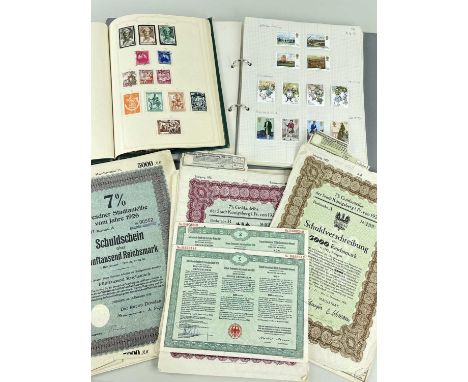STAMPS &amp; SHARE CERTIFICATES: Album of GB mint special issues from June 1953 to Jan 1983; Album of Belgian cancelled issue