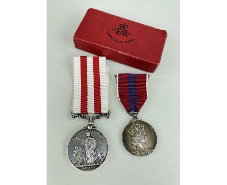 INDIAN MUTINY 1857-1858 MEDAL, no bar (John Peters 43rdLight Infantry), new ribbon; and 1953 Elizabeth II coronation medal, b