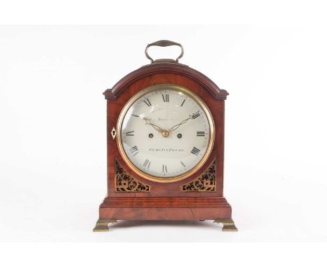 Johnson (John?) of Grays Inn Passage, London. An early 19th century, mahogany cased twin fusee, eight-day bracket clock with 