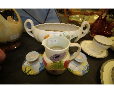 Selection of hand painted Radford pottery