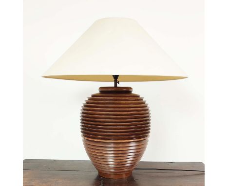 LUZ INTERIORS TABLE LAMP, 83cm H x 68cm W including shade. 