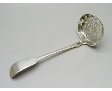 A Victorian silver sifter ladle, London 1857, 28g 
