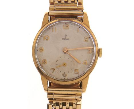A Rolex Tudor 9ct gold&nbsp; gentleman's wristwatch,&nbsp; calibre 1260 movement, 30mm diam, Dennison case, Birmingham 1955, 