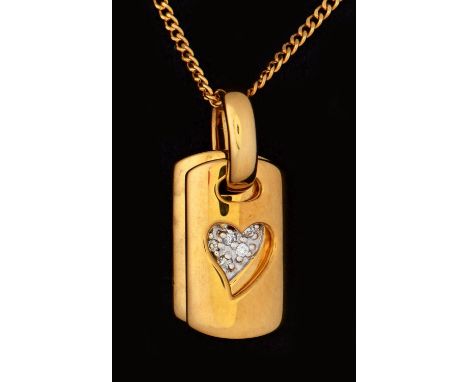 Links of London. A diamond playing card necklet, in 18ct gold, 4.8g, boxed  Good condition