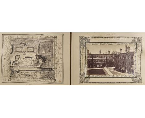 Cambridge. A Victorian photograph album, 1887, of approximately 35, mainly half plate, mounted photographs (albumen prints) o